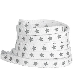 INSPIRE CHIC Reflective Stars Colorful Cool Flat Shoe Laces for Athletic Running Sneakers 2 Pairs - 1 of 3