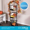 BIRDROCK HOME 3-Tier Wire Market Basket Stand with Chalk Label - Black - 3 of 4