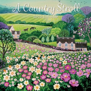 2026 Square Wall Calendar, A Country Stroll, 16-Month Arts & Antiques Theme, 180 Reminder Stickers (12x12 In) - 1 of 4