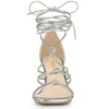 Allegra K Women's Square Toe Lace Up Strappy Chunky High Heels Sandals - 3 of 4