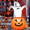 Tangkula Halloween Decoration 6 Ft Blow-up Inflatable Ghost In Pumpkin 