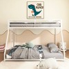 TiramisuBest Twin-over-Full Bunk Bed: Heavy-duty Sturdy Metal, Noise Reduced,Wooden Guardrail, Convenient for Three, No Box Spring, White - 2 of 4
