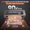COWLOWN Gray Vacuum Sealer Machine, 90kPa 120W Wide Seal Powerful Food Storage, Build-in Cutter, Bags Storage, Digital Countdown Display - 3 of 4
