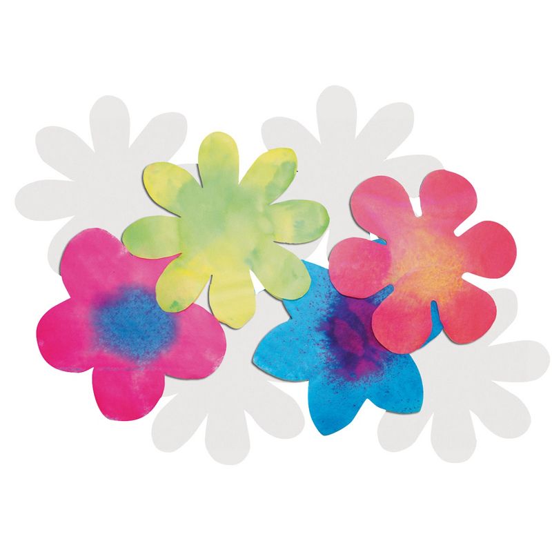 Roylco Flower Color Diffusing Paper, 9 Inches, White, Pack of 80, 1 of 2