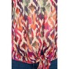 WEST K Womens' Samantha Sleeveless Tie Front Ruffle V-Neck Top - 4 of 4