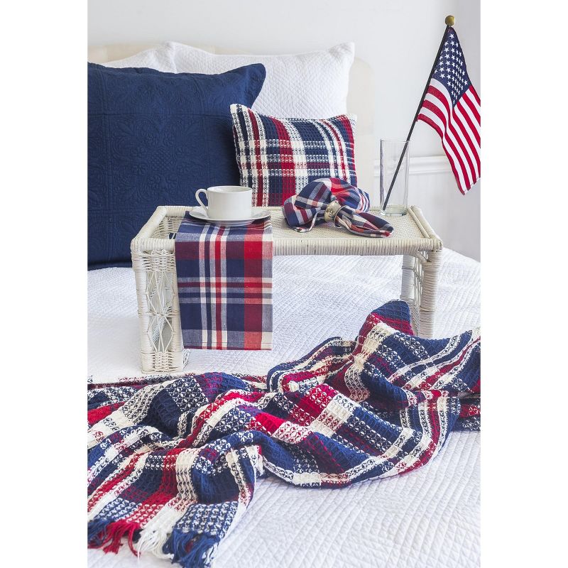 C&F Home 50" x 60" Harbor Plaid Red White and Blue Patriotic 4th of July Woven Throw Blanket, 3 of 6