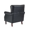 Set of 2 Enzo Comfy Vegan Leather Armchair with Rolled Arms | KARAT HOME - 4 of 4