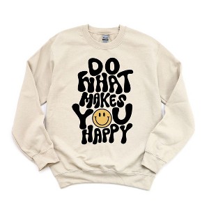 Simply Sage Market Women's Graphic Sweatshirt Do What Makes You Happy - 1 of 2