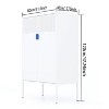 HDZNVF Steel Lockers Office Cabinets, Adjustable Laminates, Lockers White - 4 of 4