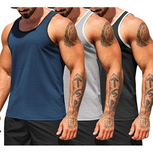 COOFANDY Men's Workout Tank Tops Pack Dry Fit Sleeveless Running Shirts Gym Muscle Bodybuilding T Shirts - 1 of 4