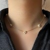 14K Gold Plated Dainty Single Pearl Choker - Trendy Simple Women's Pearl Necklace Jewelry - 4 of 4