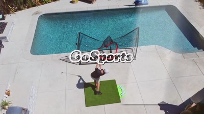 Green Artificial Turf Golf Hitting Mat with Rubber Tees