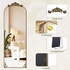 65"x22"  Arched Full Length Mirror Metal Vintage Mirror Baroque Style,Brozen - 4 of 4