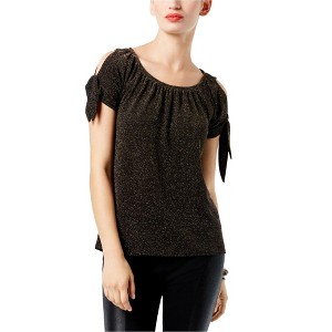 I.N.C International Concepts Womens Cold Shoulder Peasant Blouse, Metallic, XX-Large - 1 of 1