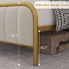 Velvet Upholstered Bed Frame with Headboard - 2 of 4