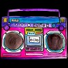 Men's Design By Humans Cartoon Old School Boombox By staceyroman T-Shirt - 2 of 2