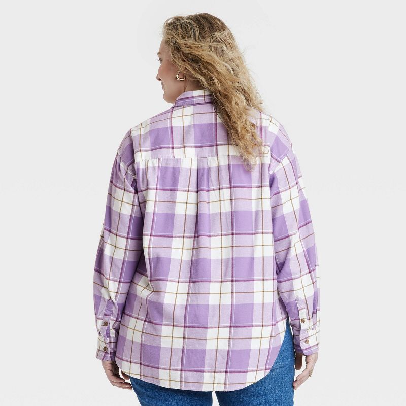 Women's Long Sleeve Flannel Button-Down Shirt - Universal Thread™, 3 of 11