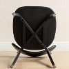 ADILE Solid Wood Modern Dining Chairs, Black - 2 of 4