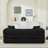 VASIP Folding Convertible Sofa Bed ,78" Sofa Bed Foam Spring Mattress with 2 Pillows,for Apartment, Living Room,Office,Black - 3 of 4