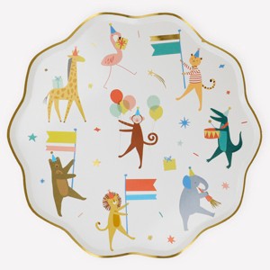 Meri Meri Animal Parade Dinner Plates (Pack of 8) - 1 of 4