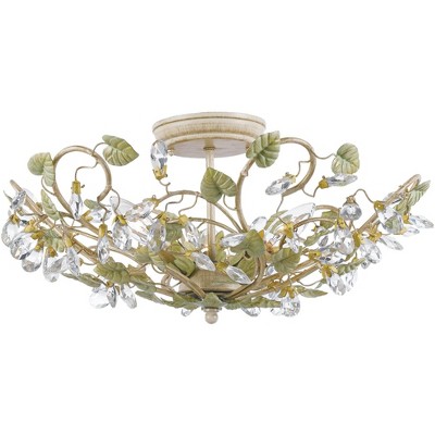 Crystorama Josie 20 1/2" Wide Floral Crystal Ceiling Light