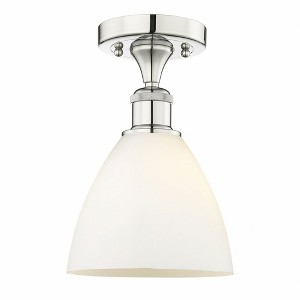 Bristol Glass - 1 Light Semi-Flush Mount In Industrial Style-10.25 Inches Tall and 7.5 Inches Wide - 1 of 1