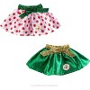 The Elf on the Shelf Party Skirt Set - 2 Holiday Skirt Combo - Dress Up Your Girl Elf for Holiday Parties Green - 2 of 4