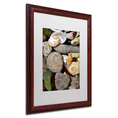 Trademark Fine Art -Michelle Calkins 'PetoskeyStones ll' Matted Framed Art