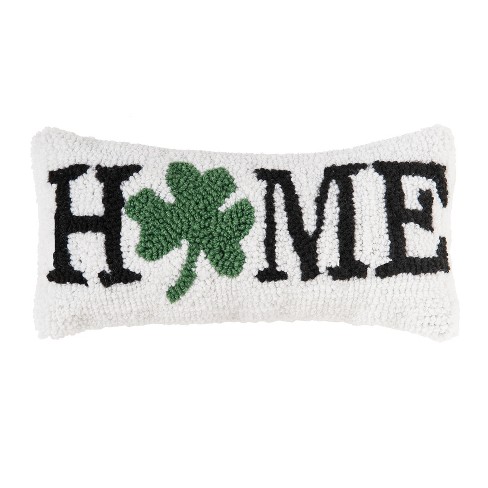 St Patricks Shamrock Leaf retailer Clover Decorative Pillow