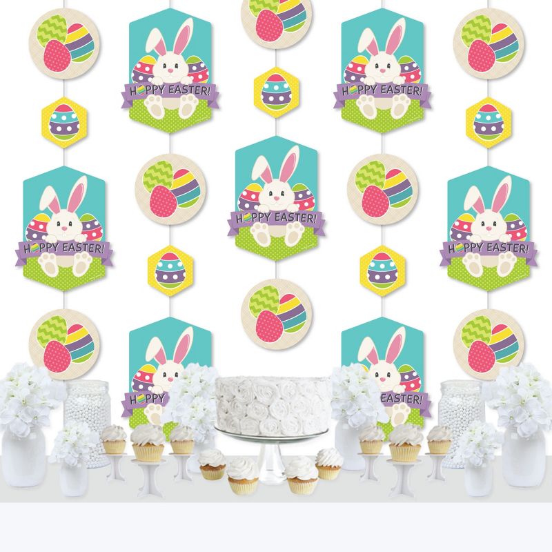 Big Dot of Happiness Hippity Hoppity - Easter Bunny Party DIY Dangler Backdrop - Hanging Vertical Decorations - 30 Pieces, 2 of 8
