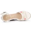 Allegra K Women's Lace Platform Espadrilles Wedge Sandals - 4 of 4