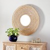 Metal Starburst Wall Mirror Brown - Olivia & May: Gold Frame, Contemporary Design, 40" Diameter - image 2 of 4