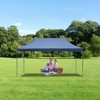 DSVIMOY 10'*20' Canopy Tent, Party Tent with 4 Sidewalls, 3 Height Adjustable, Outdoor Canopy Tent for Weddings, Navy Blue, 240"*120"*132" - 2 of 4