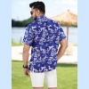 LA LEELA Men's Hawaiian Shirt Luau Vacation Summer - 4 of 4