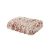 Sapphtopaz Ruched Faux Fur Throw Blanket, Tie Dye Design Mink Accent Blanket, 50"W x 60"L Fleece Blankets  for Bed or Couch - 2 of 2