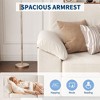 90" 3 Seater Sofa Counch Velvet Upholstered Oversized Loveseat with Soft Spacious Armrests - 4 of 4