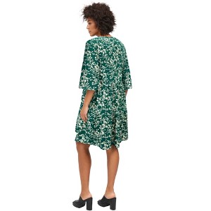 ellos Women's Plus Size Notch Neckline Tiered A-Line Dress - 1 of 4