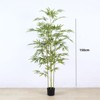 Artificial Bamboo Tree, Faux Bamboo Plants in Pot, Fake Bamboo Plant with Trunk and Lifelike Leaves, Floor Greenery Artificial Plant for Home - 2 of 4