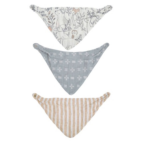 Crane Baby 3-Pc. Muslin Bib Set - Whale