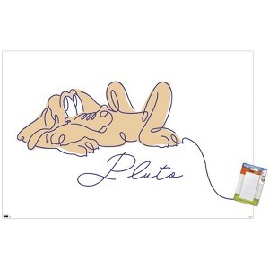 Trends International Disney Simple Moments Line Art - Pluto Unframed Wall Poster Prints - 1 of 4
