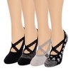 MUK LUKS Women's Studio Socks - Criss Cross Ballerina 4PK - 2 of 3