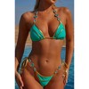 Moda Minx Lost in Paradise 'Sea Green' Chilling in Cuba Piped Triangle Crystal Bikini Top - 4 of 4