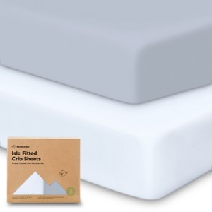 KeaBabies 2pk Isla Fitted Crib Sheets for Boys, Girls, Baby Crib Sheet, Fits Standard Nursery Crib Mattresses - 1 of 4