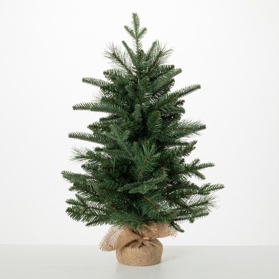 2' Sullivans Small Mixed Pine Burlap Tree, Green
