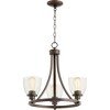 Quorum Lighting LANCASTER 3LT CHAND - Oiled Bronze, 3 Lights, Glass, 18 Width, 19.25 Height - 3 of 3