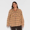 Women's Oversized Long Sleeve Collared Flannel Shirt - Wild Fable™ - 2 of 3