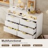 6 Drawer Dresser with Led Lights, Modern Dresser with 3 Open Shelves for Bedroom - 2 of 4