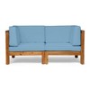 Syemin Patio Modern Accent Chairs, Outdoor Conversation Chairs, with Leisure Used, for Backyard, Garden, Blue, 60.5"*30.25"*26.5" - 4 of 4