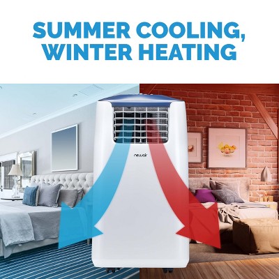 Newair 14,000 BTU White and Blue Gray Portable Air Conditioner and Heater