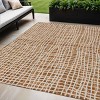Orange Beige And Copper Striped Washable Indoor Outdoor Area Rug - 2 of 4